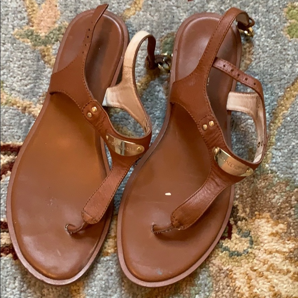 michael kors leather sandals